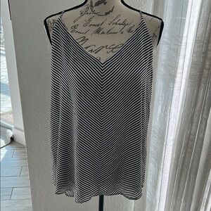 LOFT Black and White Relaxed Camisole